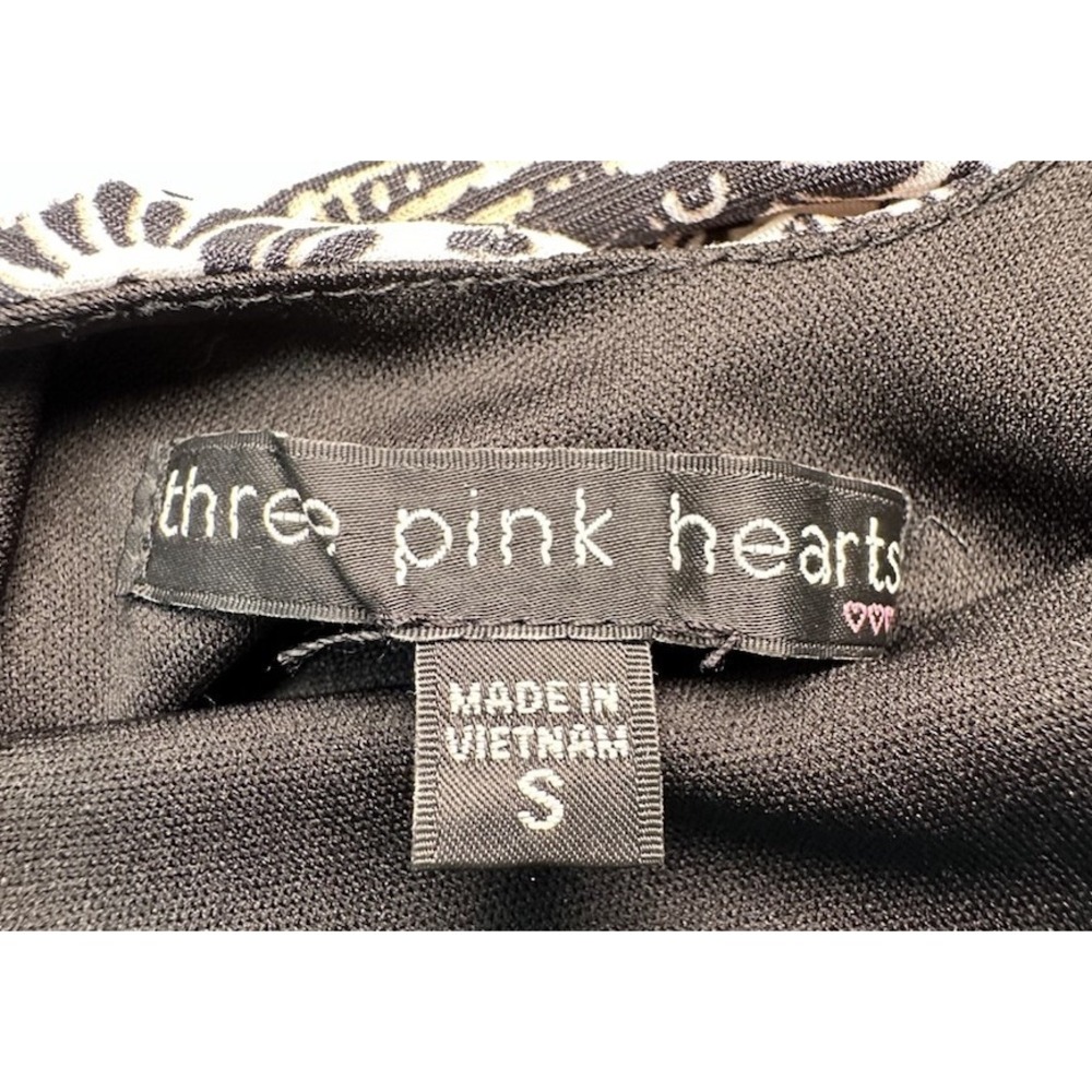 Three Pink Hearts Maxi Dress Women's Small Multi Color Halter Pull Over No Sleev - Picture 5 of 10